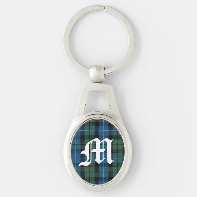 MacKirdy Clan Plaid Monogram Key Chain (Front)