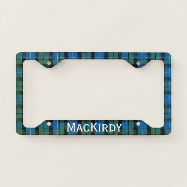 MacKirdy Plaid License Plate Frame (Front)