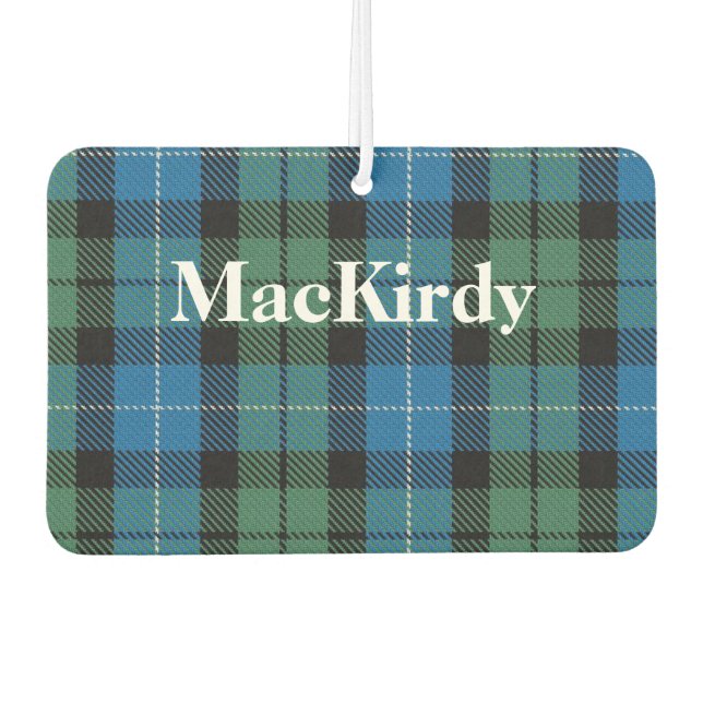 MacKirdy Tartan Plaid Air Freshener (Front)