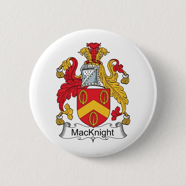 MacKnight Family Crest Pinback Button (Front)