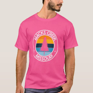 Macks Creek Missouri MO USA City Pride Retro Sunse T-Shirt