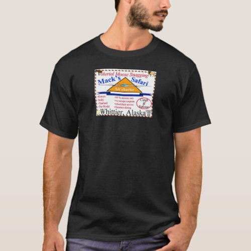 MACKS SAFARI AIR CHARTER AERIAL MOOSE SNAGGING T_Shirt
