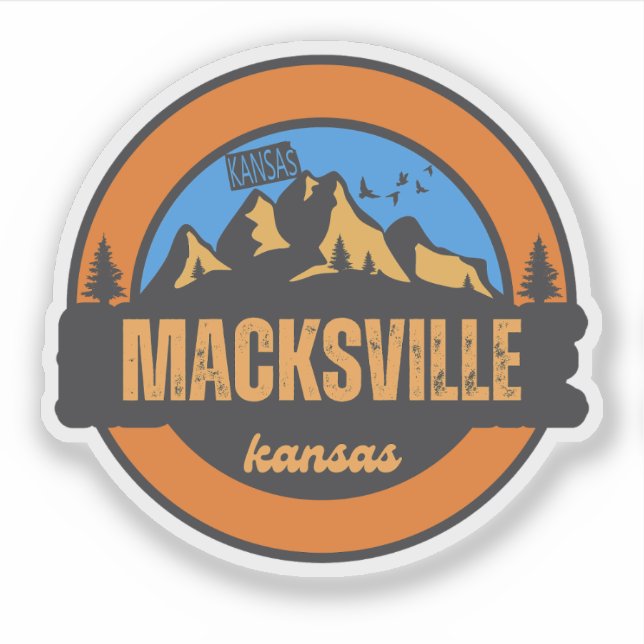 Macksville, Kansas Sticker (Front)