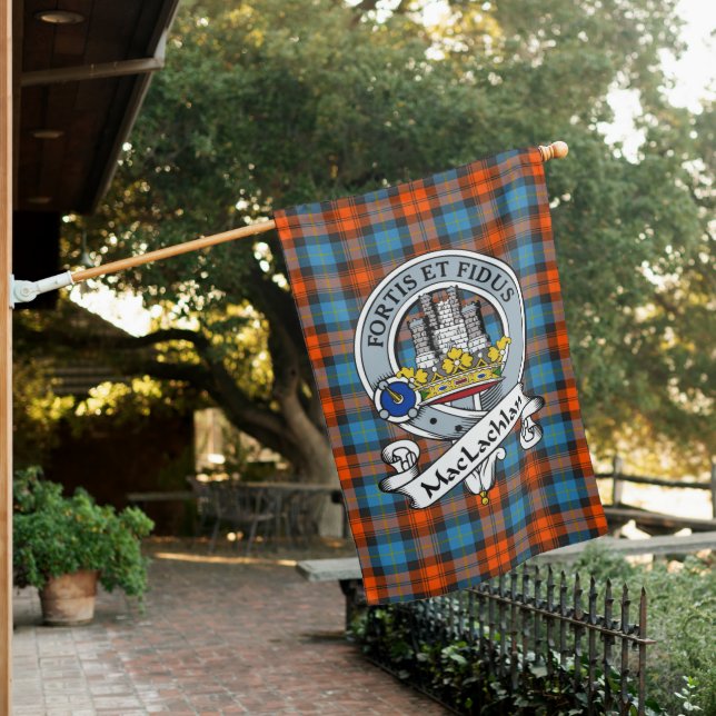 MacLachlan Ancient Clan Badge Tartan Flag Scottish (In SItu)