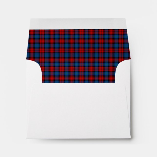 MacLachlan Clan Tartan Red and Royal Blue Plaid Envelope (Back (Bottom))