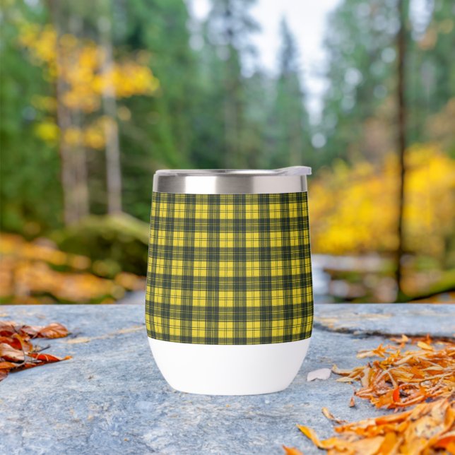 MacLachlan Dress Modern Scottish Clan Tartan Thermal Wine Tumbler (Outdoor)