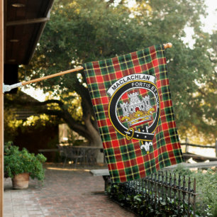 MacLachlan Hunting  Modern Tartan Flag Clan Badge