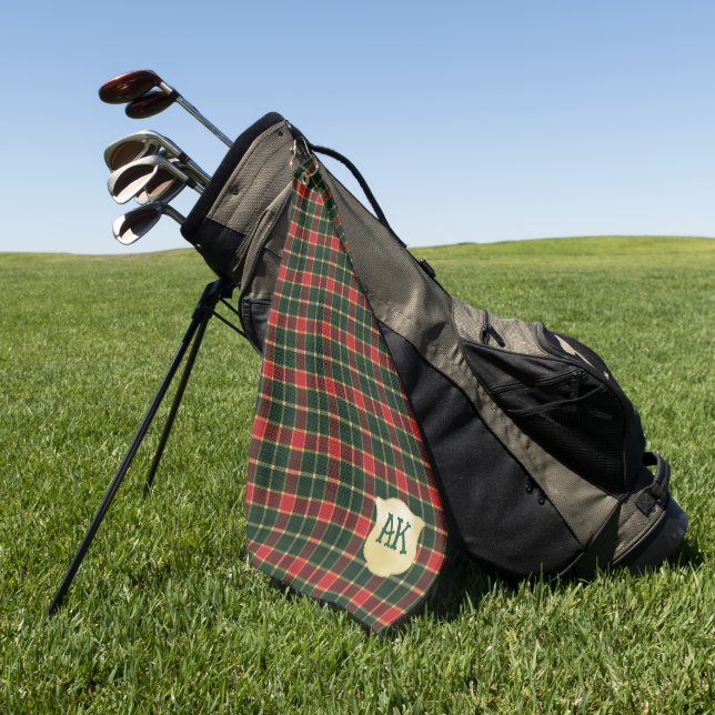 MacLachlan Old Ancient Original Scottish Tartan  Golf Towel (Green)