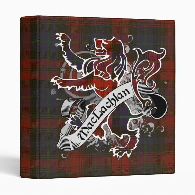 MacLachlan Tartan Lion 3 Ring Binder (Front/Spine)