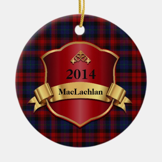 MacLachlan  Tartan Plaid Custom ornament (Front)