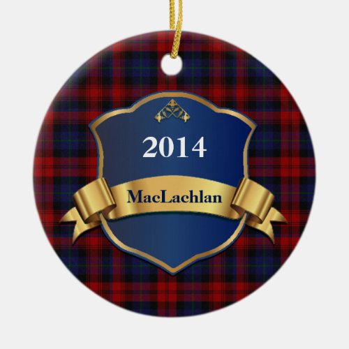 MacLachlan Tartan Plaid Custom ornament