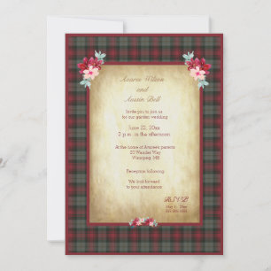 MacLachlan Tartan Plaid Garden Wedding Invitation