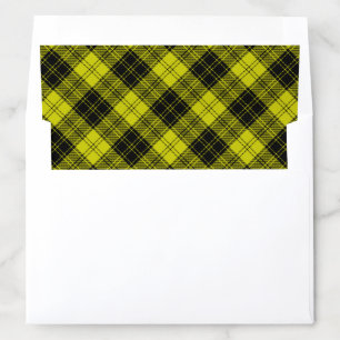 MacLachlan tartan yellow black plaid Envelope Liner