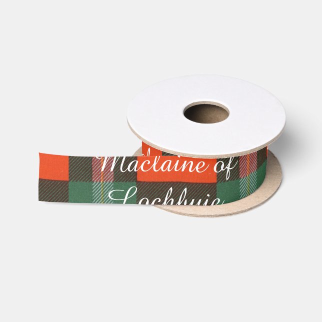 Maclaine of Lochbuie clan Plaid Scottish tartan Satin Ribbon (Spool)