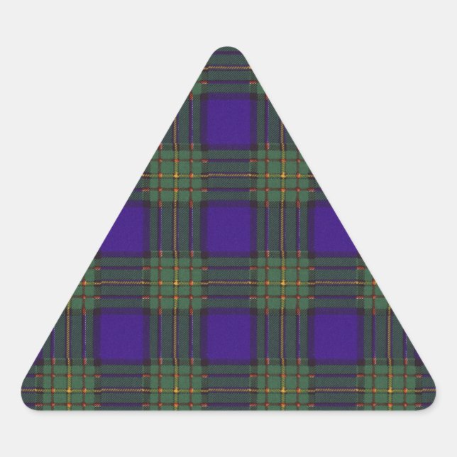Maclaren clan Plaid Scottish tartan Triangle Sticker (Front)