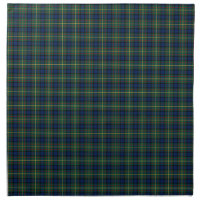 MacLaren Clan Tartan Green and Blue Plaid