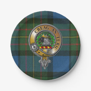 MacLaren Tartan & Badge Paper Plates