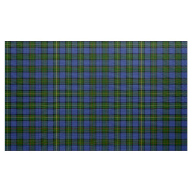 MacLaren Tartan Blue Green and Black Plaid Fabric (Yard)