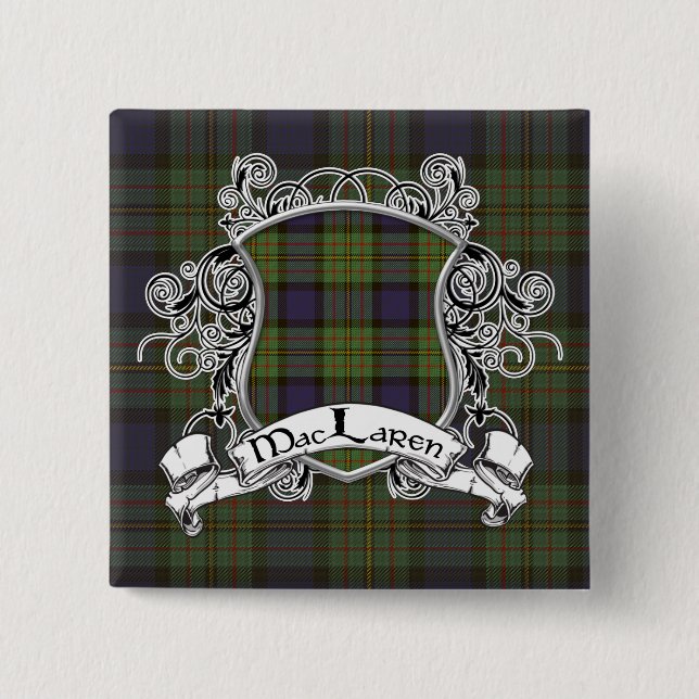 MacLaren Tartan Shield Button (Front)