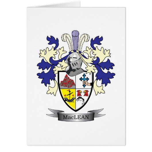 MacLean Family Crest Coat of Arms Cards (Front)