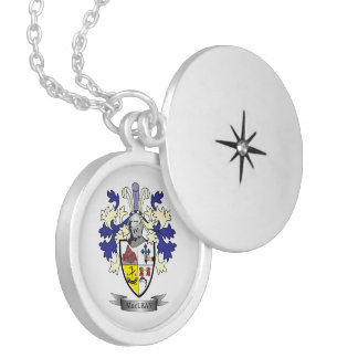 MacLean Family Crest Coat of Arms Silver Plated Necklace