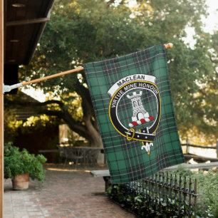 MacLean Hunting Ancient Tartan Flag Clan Badge