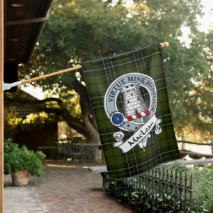 MacLean Hunting Clan Badge Tartan Flag Scottish