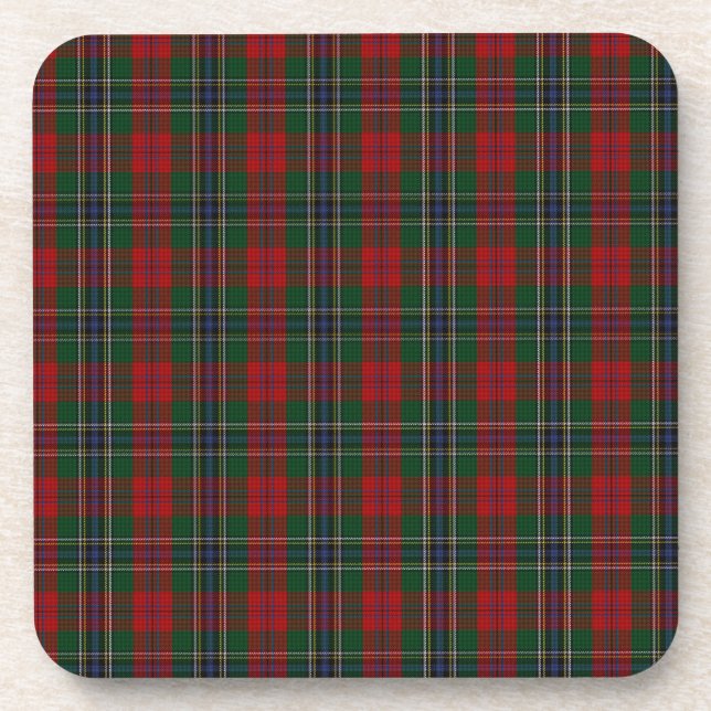 MacLean / McLean Clan Family Tartan Beverage Coaster (Front)