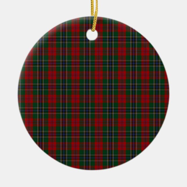 MacLean / McLean Clan Family Tartan Ceramic Ornament (Front)
