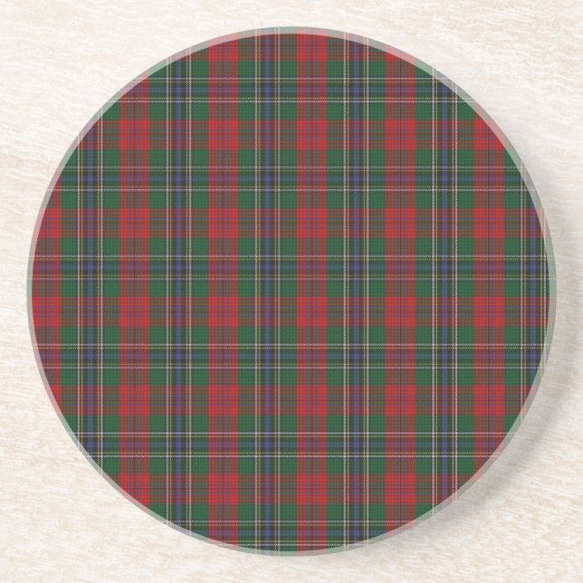 MacLean / McLean Clan Family Tartan Sandstone Coaster (Front)