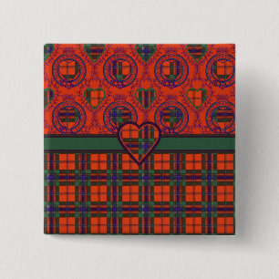 Maclean of Duart Plaid Scottish tartan Pinback Button