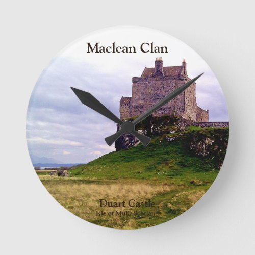 Maclean Scottish Clans Duart Castle Round Clock