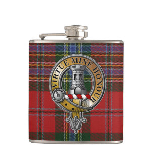 MacLean Tartan & Badge Flask