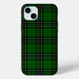 MacLean Tartan Green and Black Plaid iPhone 15 Plus Case