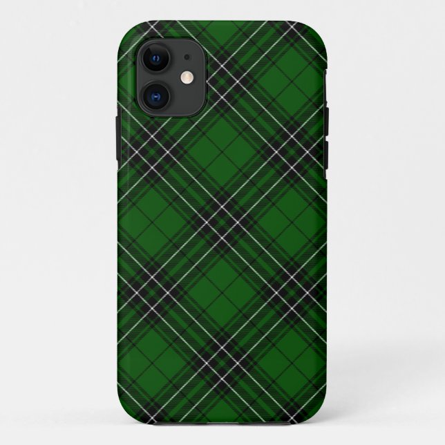MacLean Tartan Green and Black Plaid Case-Mate iPhone Case (Back)