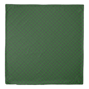 MacLean Tartan Green and Black Plaid Duvet Cover