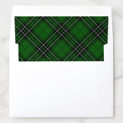 MacLean Tartan Green and Black Plaid Envelope Liner