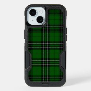 MacLean Tartan Green and Black Plaid iPhone 15 Case