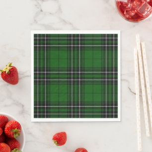 MacLean Tartan Green and Black Plaid Napkins
