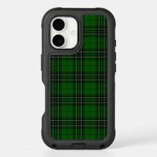 MacLean Tartan Green and Black Plaid iPhone 16 Case