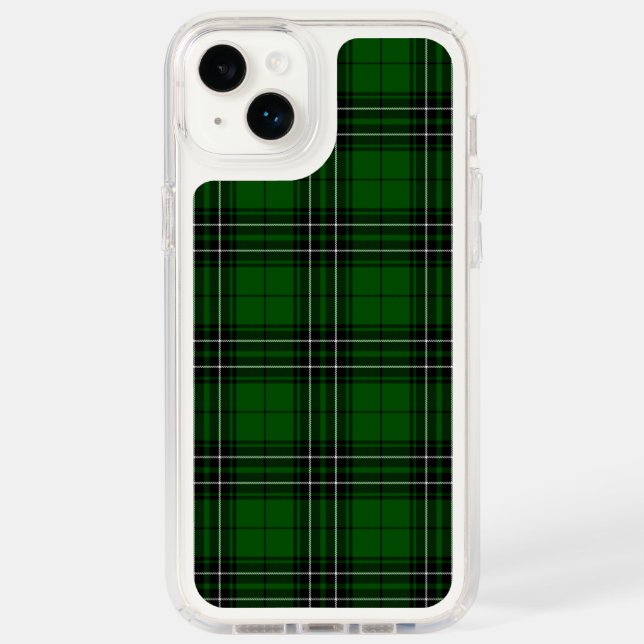 MacLean Tartan Green and Black Plaid Speck iPhone Case (Front)