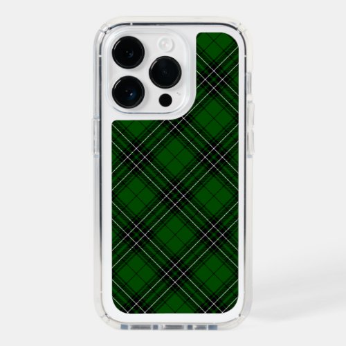 MacLean Tartan Green and Black Plaid Speck iPhone 14 Pro Case