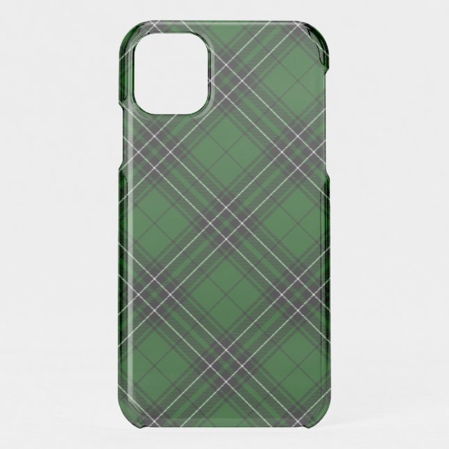 MacLean Tartan Green and Black Plaid Uncommon iPhone Case (Back)