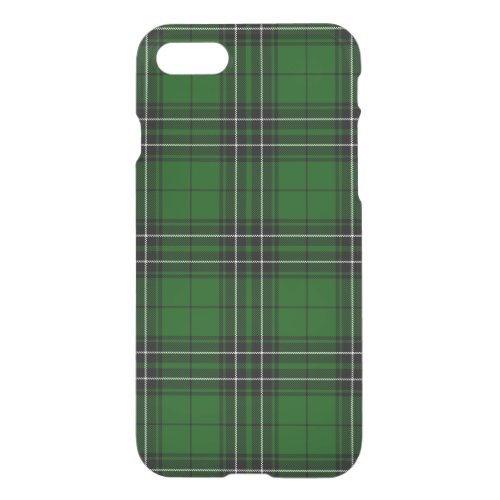 MacLean Tartan Green and Black Plaid iPhone SE87 Case