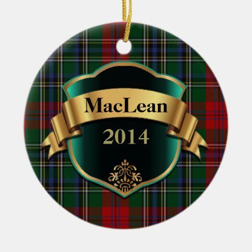MacLean Tartan Plaid Custom ornament