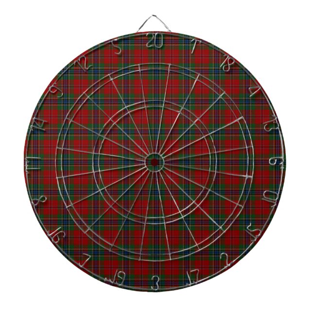 Maclean Tartan Scottish Modern MacLean of Duart Dart Board (Front)