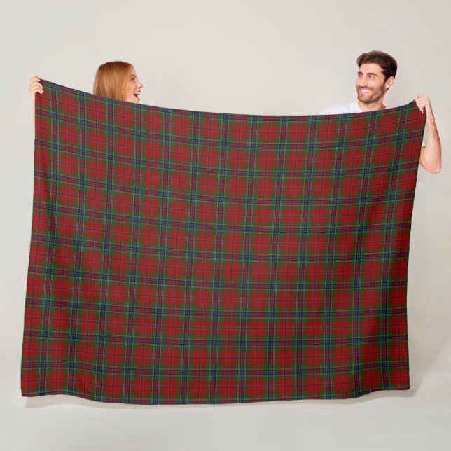 Maclean Tartan Scottish Modern MacLean of Duart Fleece Blanket (In Situ)