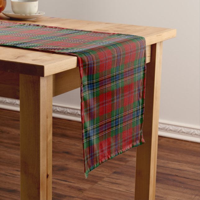 Maclean Tartan Scottish Modern MacLean of Duart Short Table Runner (In Situ)