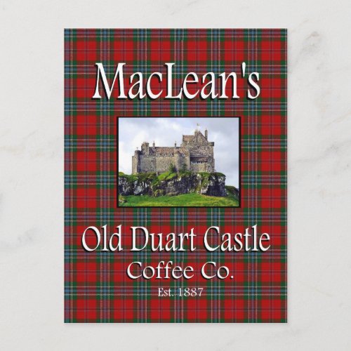 MacLeans Old Duart Castle Coffee Co Postcard