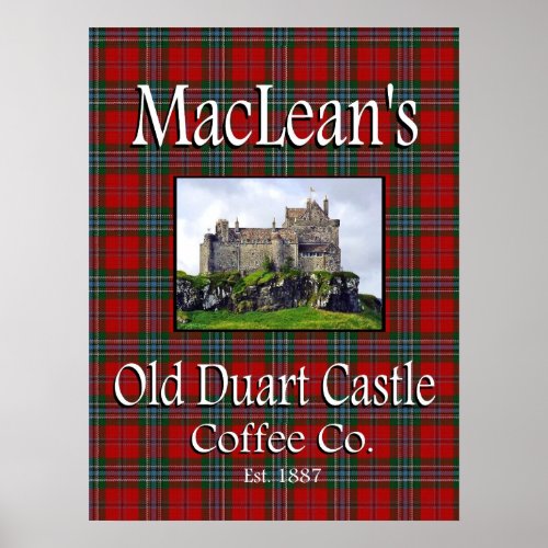 MacLeans Old Duart Castle Coffee Co Poster